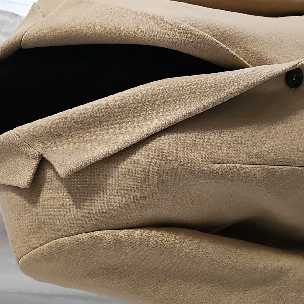 ZARA WOOL COAT MANTECO LIGHT TAN - Picture 3 of 12